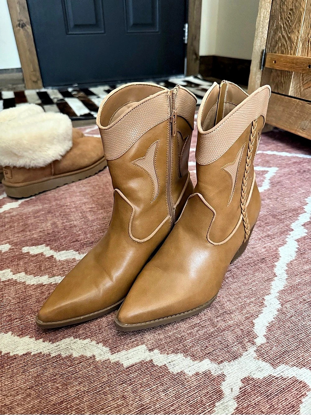 Universal Thread Sommer Western Boots Women's Western Heeled Boots Brown US 10